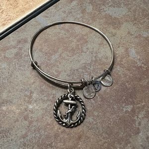 Alex & Ani silver tone ANCHOR bangle